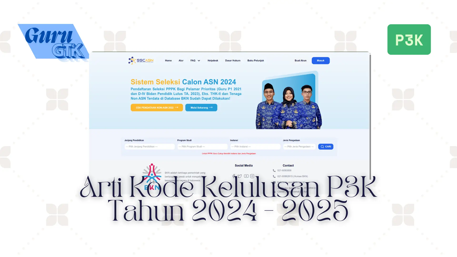 Arti Kode Kelulusan P3K Tahun 2024 - 2025